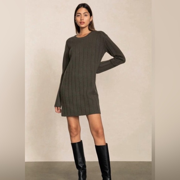 NakedCashmere Dresses & Skirts - NakedCashmere Liv Sweater Dress Size S Olive Green
